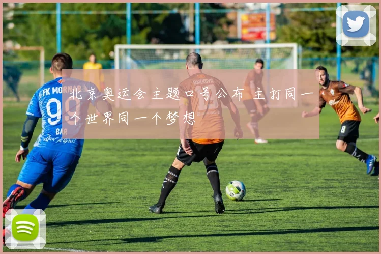 北京奥运会主题口号公布 主打同一个世界同一个梦想